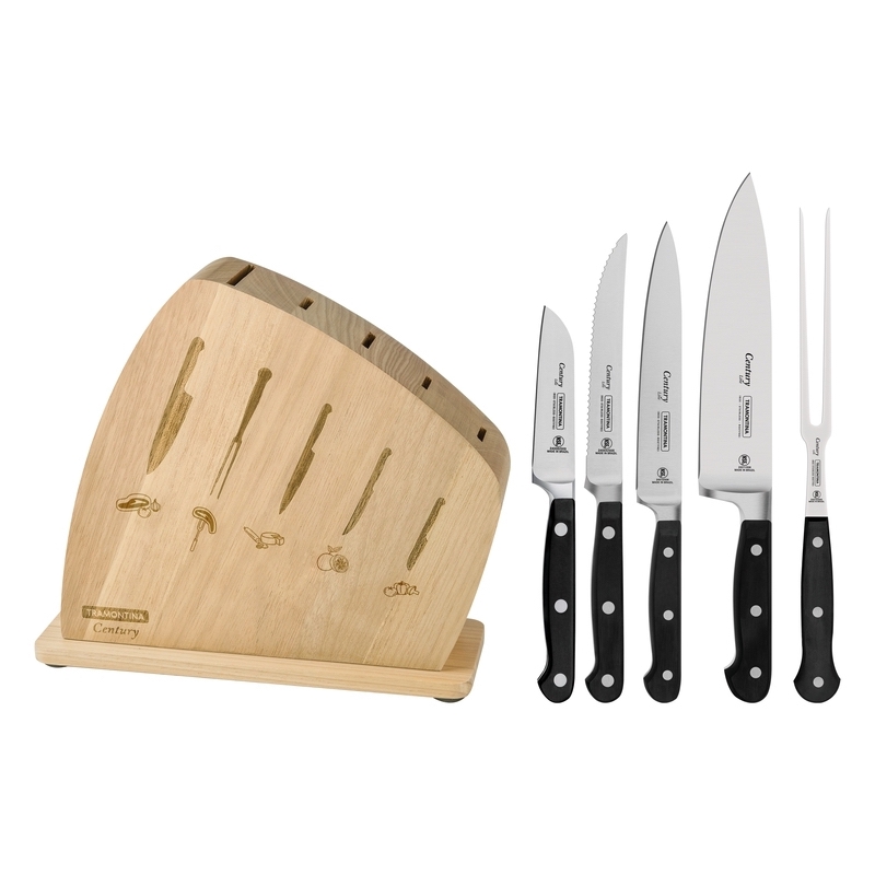 Tramontina Knife Block Set 6 Pieces Kitchenique