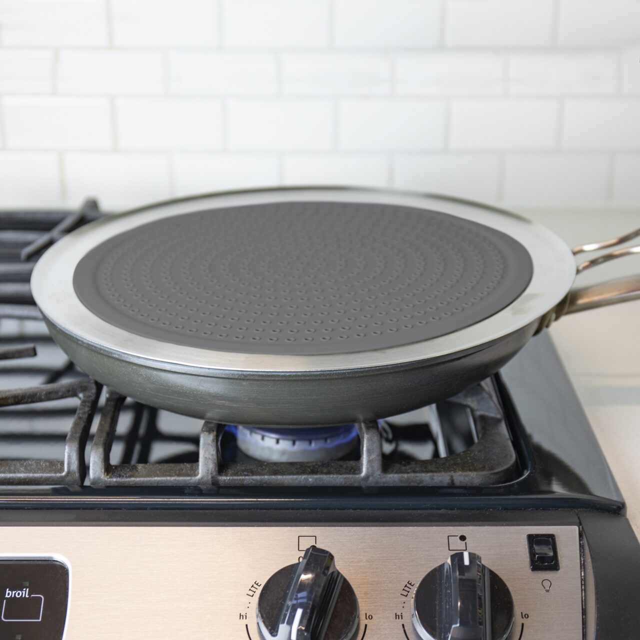 Tovolo Splatter Screen Silicone Charcoal Kitchenique