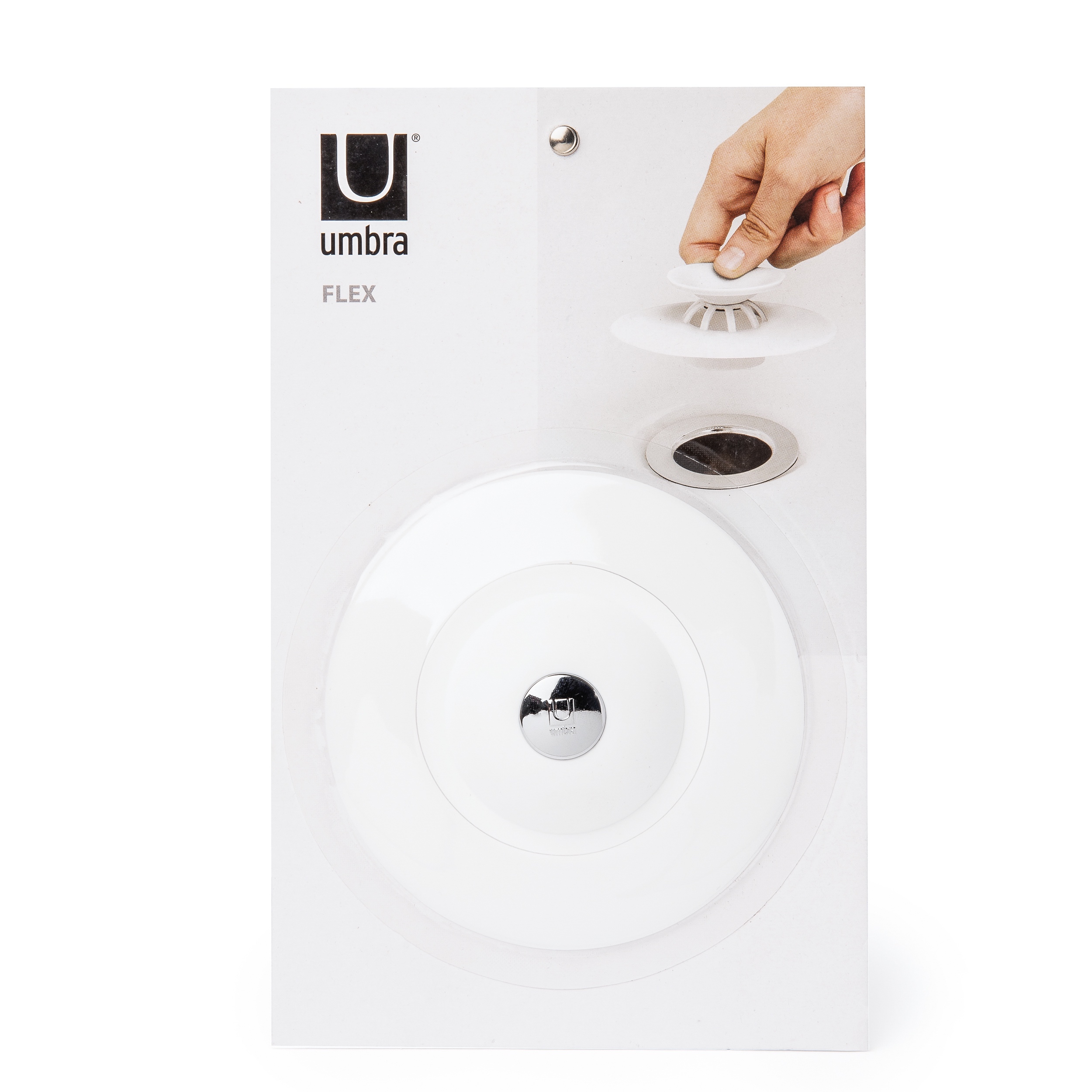 Umbra Flex Drain Stop Hair Catcher White Kitchenique