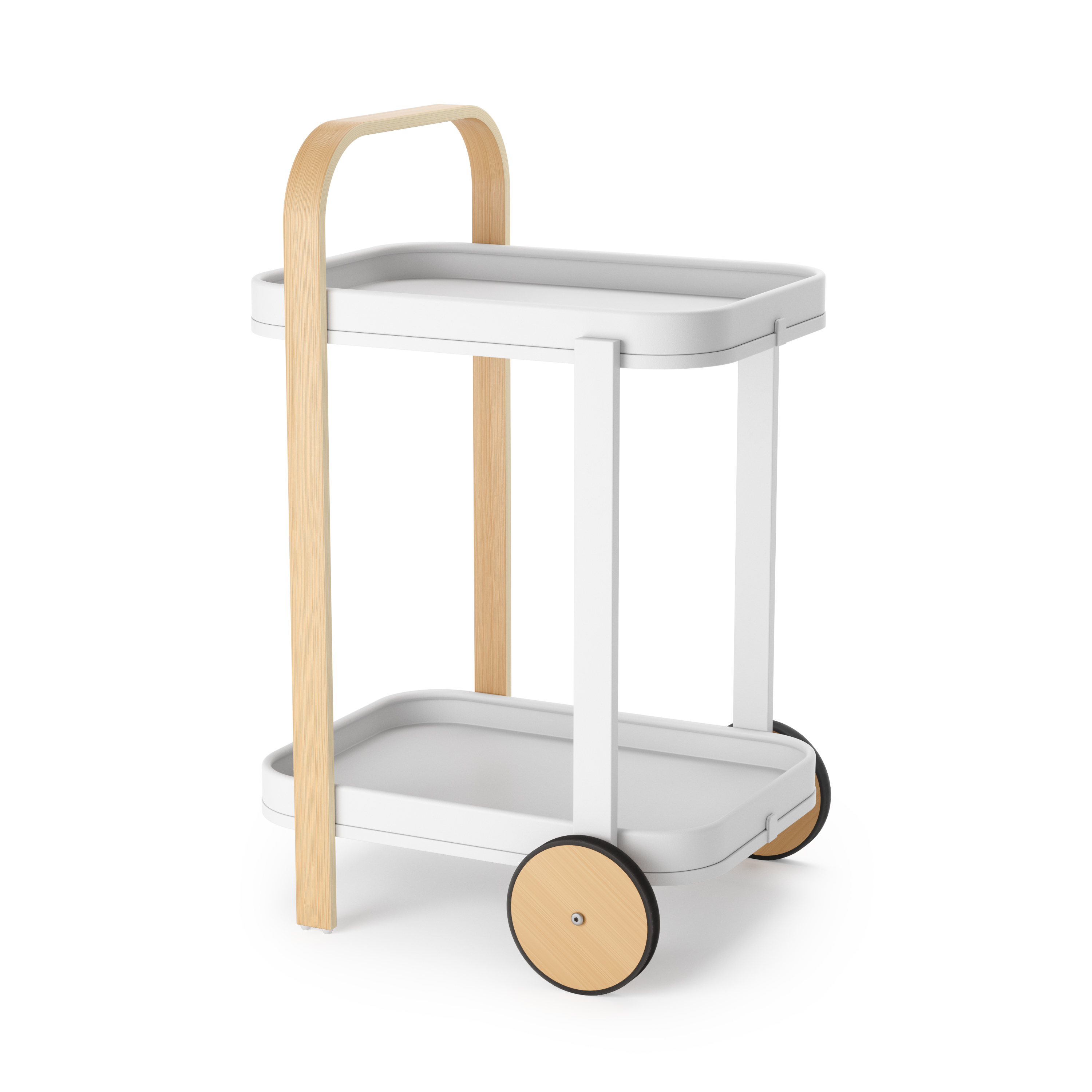 Umbra Bellwood Serving Cart White & Natural Kitchenique