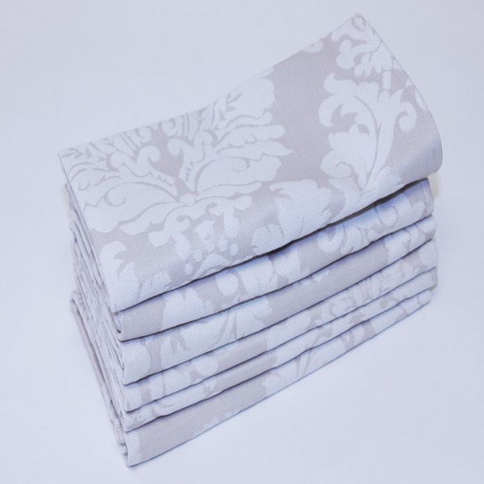 Napkins French Damask 45x45cm Set of 6 Kitchenique