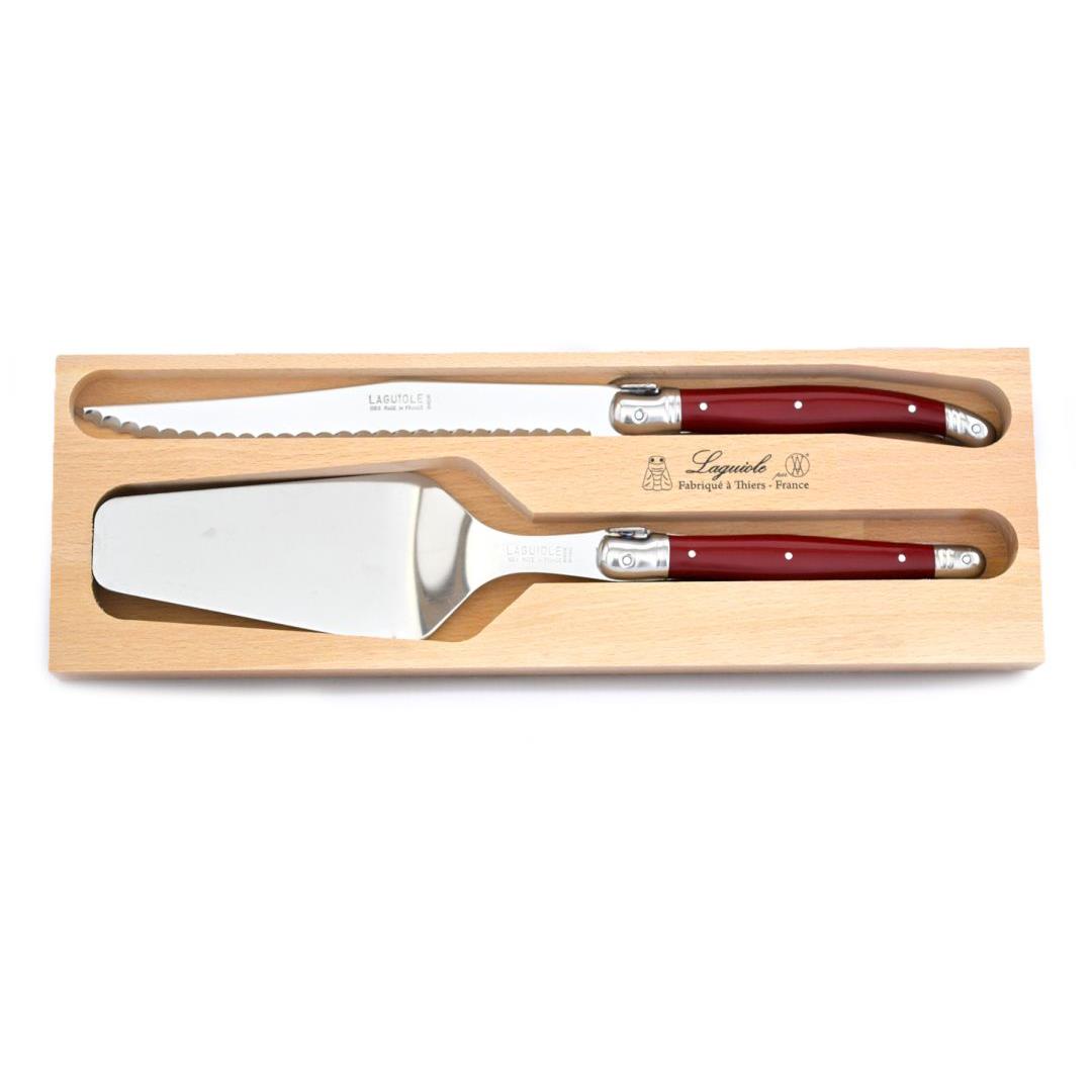 Andre Verdier Cake Server & Knife Set Cherry Red Kitchenique