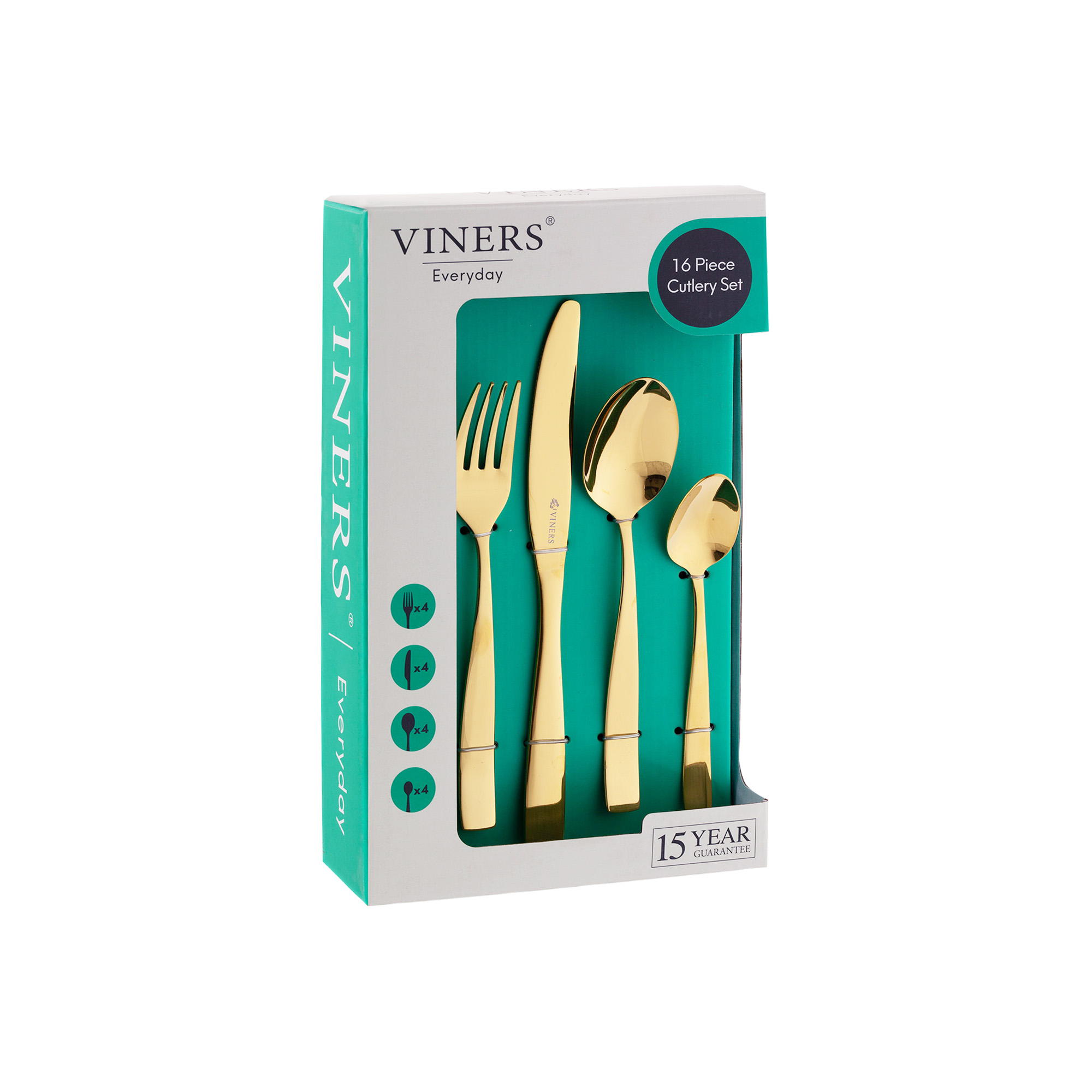 Viners Everyday Purity Gold 16 Piece Kitchenique