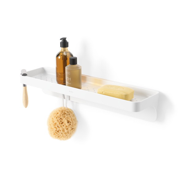 Umbra Flex Adhesive Shelf White Kitchenique