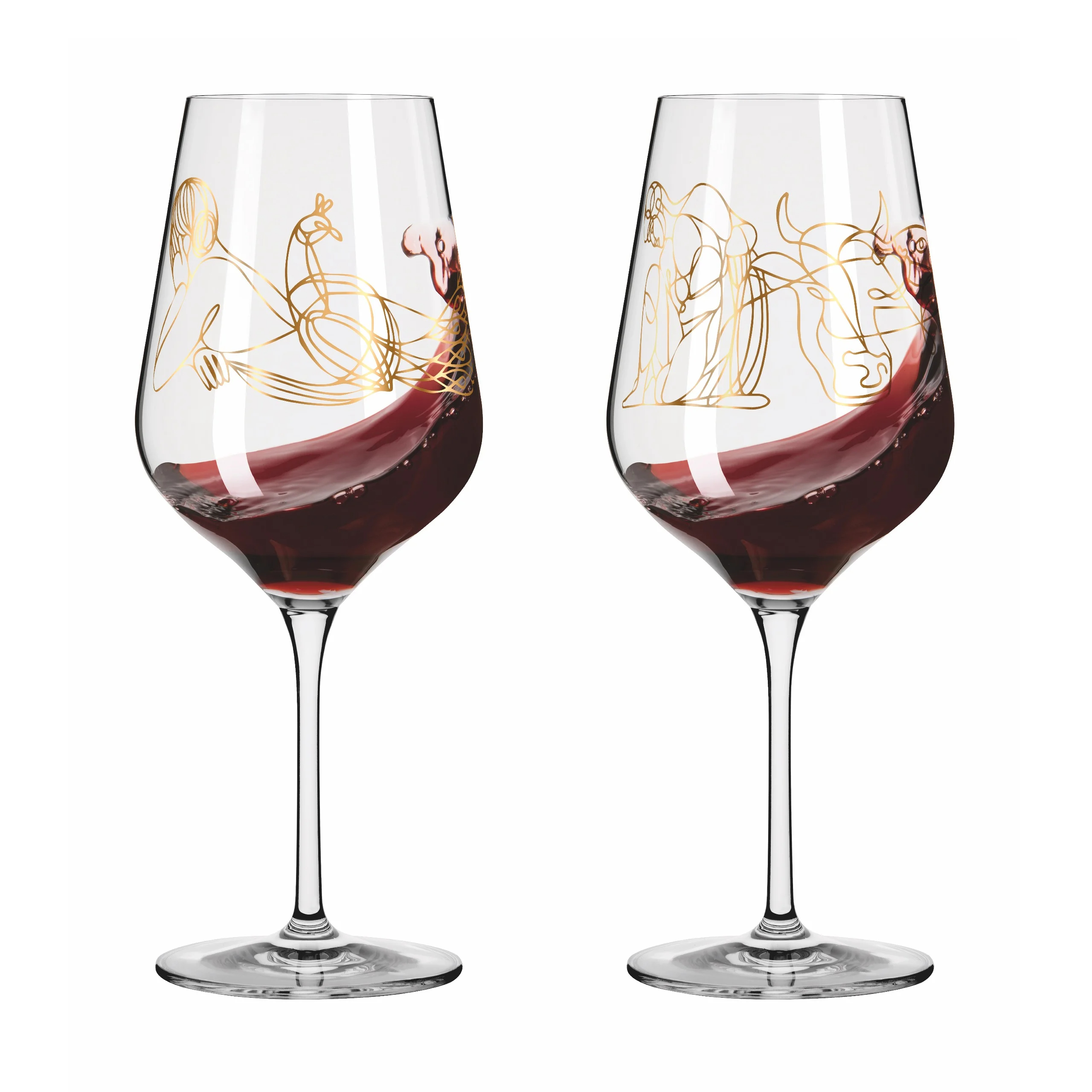 Ritzenhoff Sagengold Red Wine Glass Set Of 2 Kitchenique